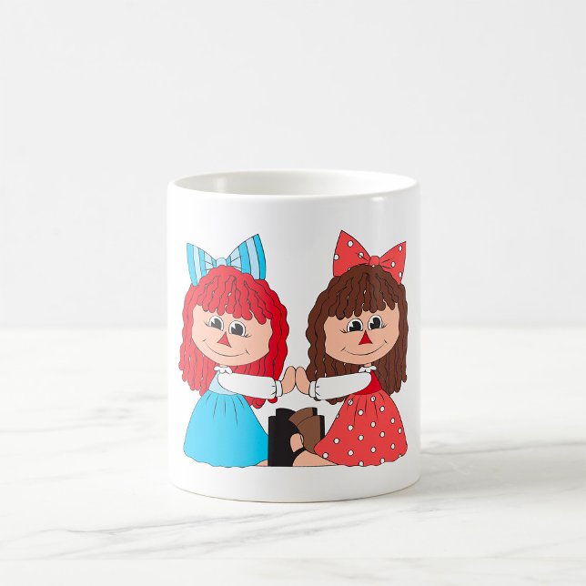 Mug Jolie poupée de sac Amis Filles avec des vaches et (Créateur téléchargé)