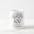 Jolie Purple Floral Femme 100e anniversaire Cadeau