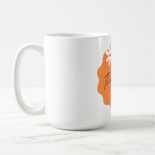 Mug Jolie Remerciement Floral Rétro Orange Esthétique