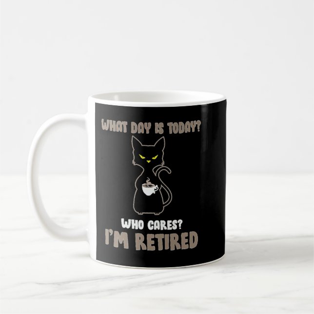 Mug Jolie retraite de chats Ce qui est aujourd'hui qui (Gauche)