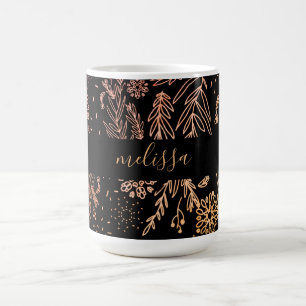 Mug Jolie Rose or florale 