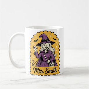 Mug Jolie Sorcière Enseignante Mme Smith Vintage Hallo