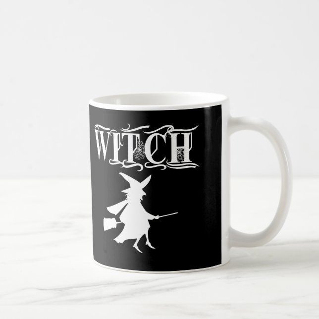 Mug Jolie Sorcière Volante Noire Halloween (Droite)