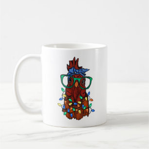 Mug Jolie Tête de poulet drôle Lumière de Noël
