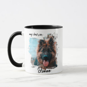 Mug Jolie typographie personnalisée photo de chien mei