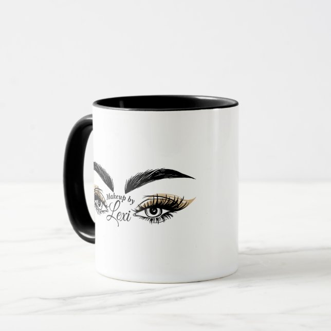 Mug Jolie Yeux Beauté Salon Maquillage Eyelashes Lashe (Devant gauche)