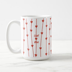 Mug Jolies Branches de Coeur Rouge pour la Saint-Valen
