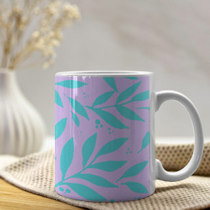 Mug Jolies branches - turquoise et violet ado