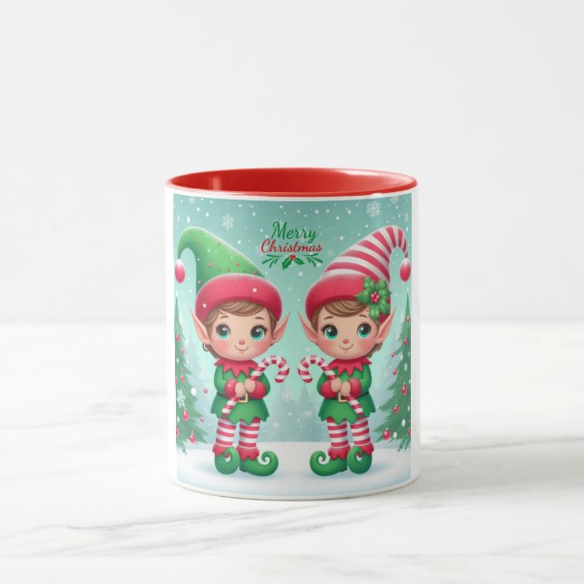Mug Jolies elfes de Noël (Centre)