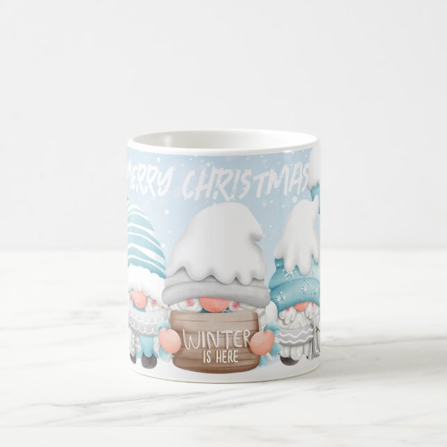 Mug Jolies elfes d'hiver de Noël et l'art des neiges (Centre)