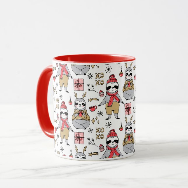 Mug Jolies fentes de Noël (Devant gauche)
