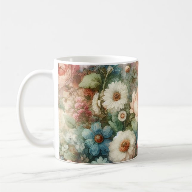 Mug Jolies fleurs aquarelles (Gauche)