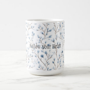 Mug Jolies Fleurs Blanches Bleues 