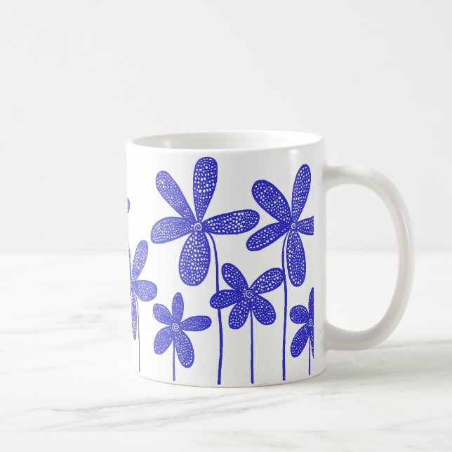 Mug Jolies fleurs - Bleu (Droite)