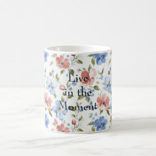 Mug Jolies Fleurs Bleues Rouges