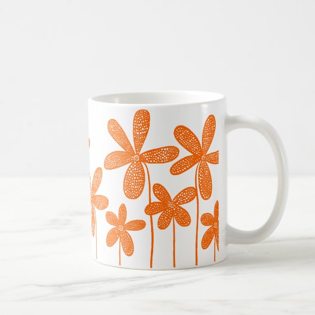 Mug Jolies fleurs - Orange (Droite)