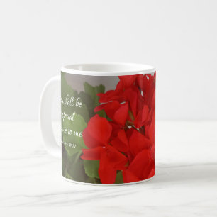Mug Jolies fleurs rouges Trésor spécial Bible Verse