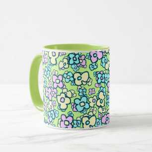Mug Jolies petites fleurs d'art populaire charmantes e