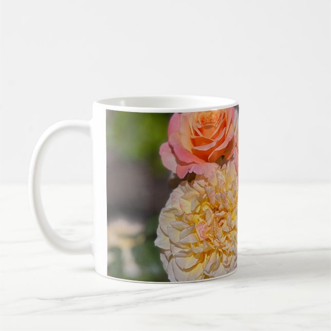 Mug Jolies roses jaunes et roses (Gauche)