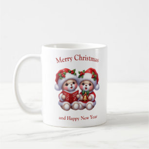 Mug Jolis ours en peluche jumeaux chantant des chants 
