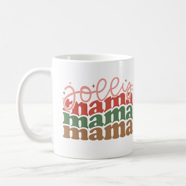Mug Jolly Mama Retro Vacances de Noël Super (Gauche)