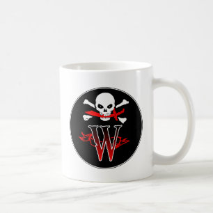 Mug Jolly roger W Monogramme initial