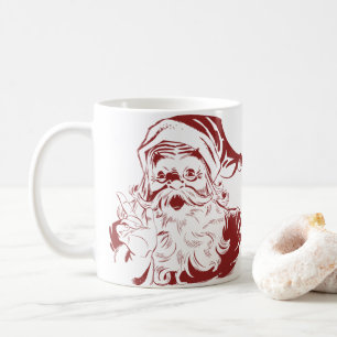 Mug Jolly Santa Claus dans Red Fun Retro Joyeux Noël