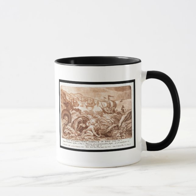 Mug Jonas et la baleine, illustration d'une bible, en (Droite)