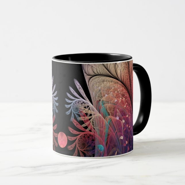 Mug Jonglage Abstrait Moderne Fantaisie Art Fractal (Devant droit)