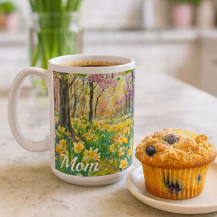 Mug Jonquilles Maman en Fleur de Printemps 
