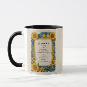 Mug Josué 1:9 NIV Verset biblique Art