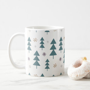 Mug Jote Boho Pastel sapin de Noël Vacances boisées
