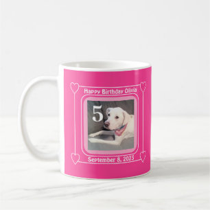 Mug Jote Chien Chien Chien Photo Anniversaire Numéro 5