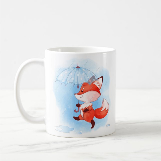 Mug Jote Renard rouge avec parapluie (Gauche)