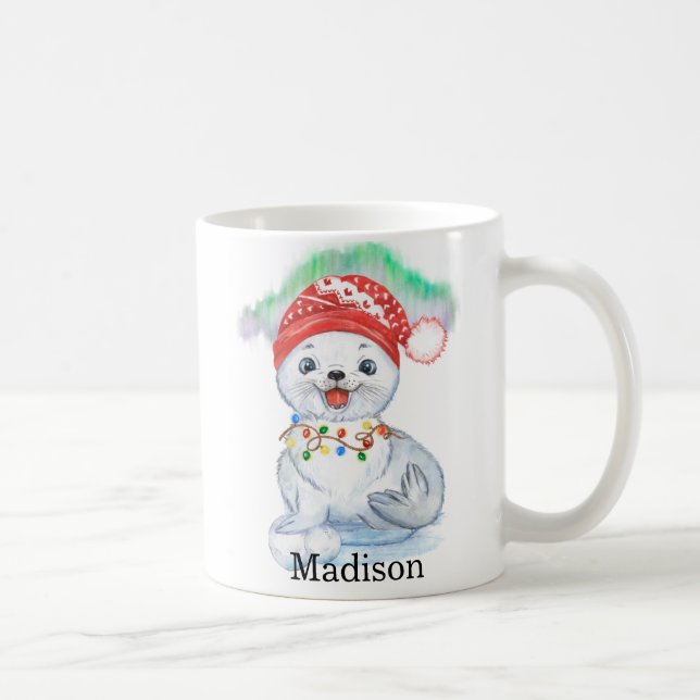 Mug Jote Seal Antarctique Chocolat chaud Nom de la boî (Droite)