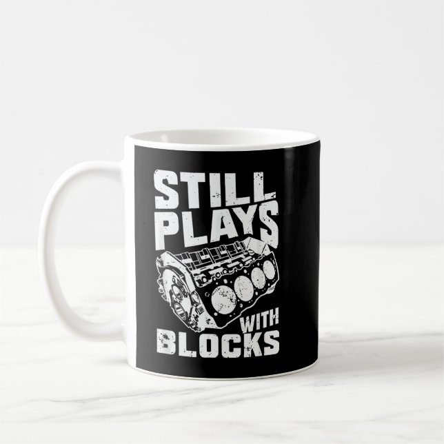 Mug Joue Toujours Avec Blocs Course Voiture Mécanique  (Gauche)