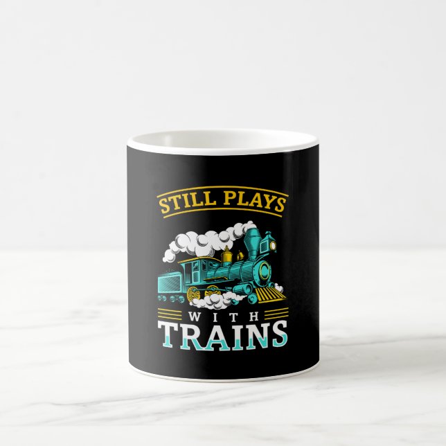 Mug Joue Toujours Avec Le Train Model Railroad (Centre)