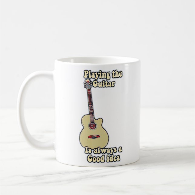 Mug Jouer à la guitare est toujours une bonne idée. (Gauche)