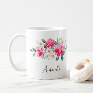 Mug Jouer Joli Bouquet de Fleur Rose
