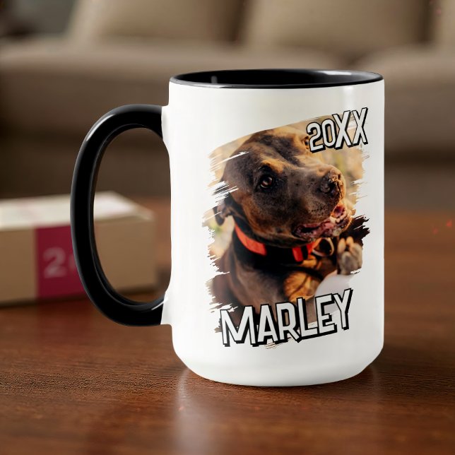 Mug Jouer moderne simple Grunge Personnalisé Photo pou (Créateur téléchargé)