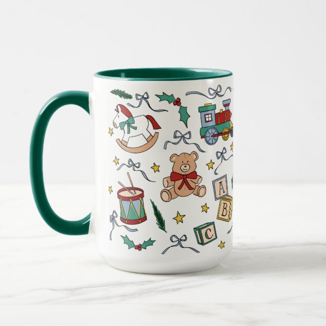 Mug Jouets nostalgiques classiques de Noël Toyland (Gauche)