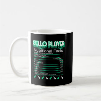Mug Joueur Cello Faits nutritionnels Orchestre Musique