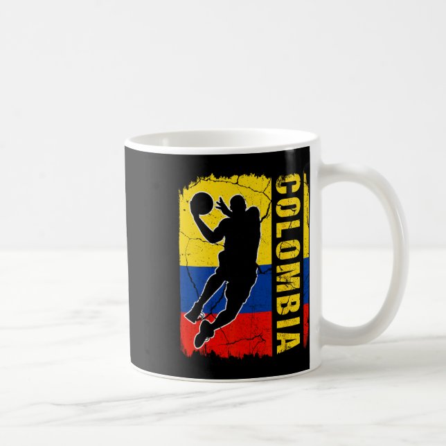 Mug Joueur colombien Bysketbyll Colombie Drapeau Byske (Droite)