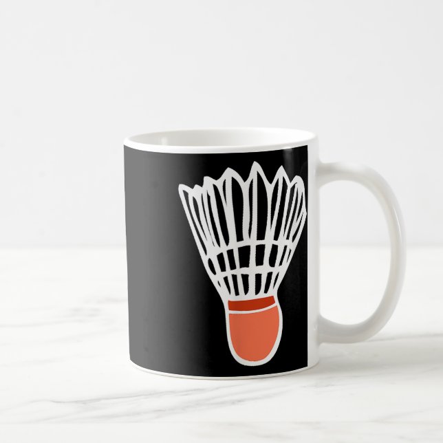Mug Joueur de badminton raquette volant illustration s (Droite)