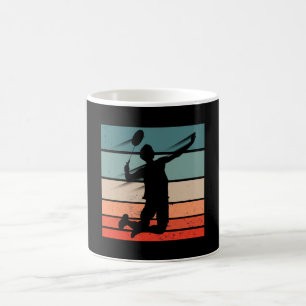 Mug Joueur de badminton saut smash