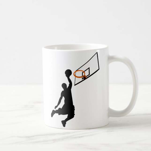 Mug Joueur de basketball Silhouette Slam Dunk (Droite)