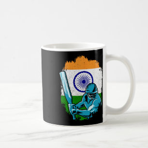 Mug Joueur de cricket indien Drapeau indien Fan de cri