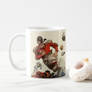 Mug Joueur de football américain vintage et mascotte b