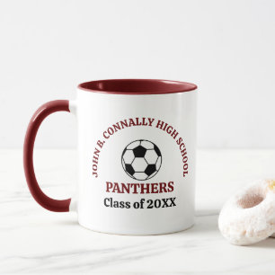 Mug Joueur de football personnalisé de l'équipe Marron