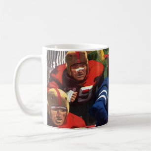 Mug Joueur de football vintage quart-arrière dans le j